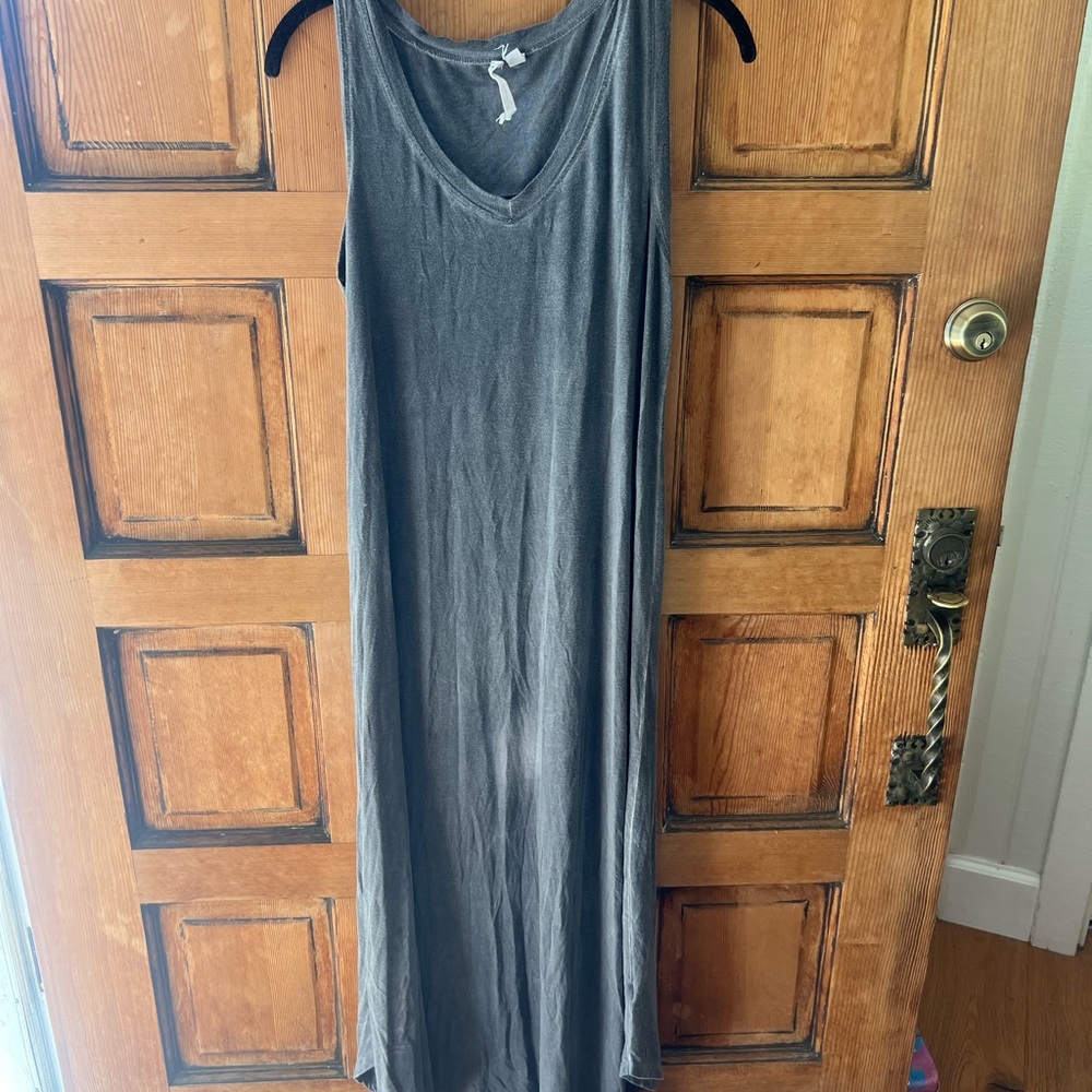 Gray Sleeveless Maxi Dress